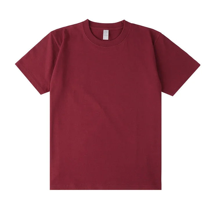 VINESU Premium 220gsm Cotton T-Shirt - Heavyweight Basic Tee