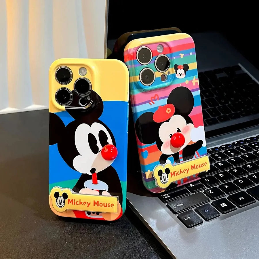 VINESU Viral✨ Cartoon Mickey 3D Red - Nose Couple Cases