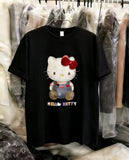 VINESU A54 - Cute Bow-Knot Cat Loose Fit T-Shirt