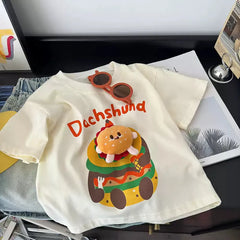 VINESU 🍔3D Hamburger Kids' Tee - Fun & Functional!
