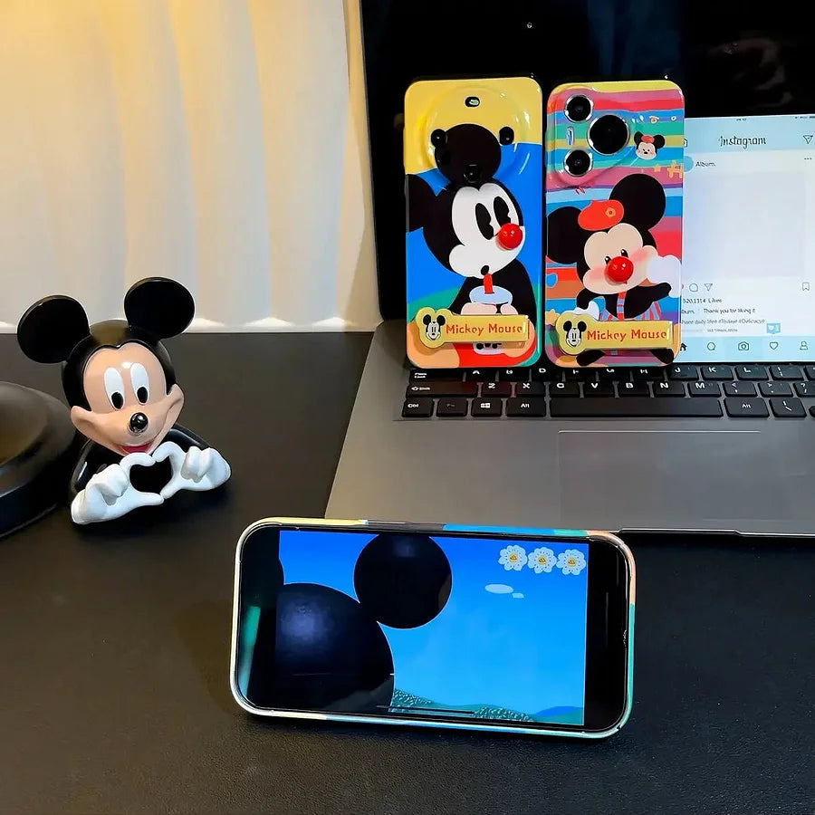 VINESU Viral✨ Cartoon Mickey 3D Red - Nose Couple Cases