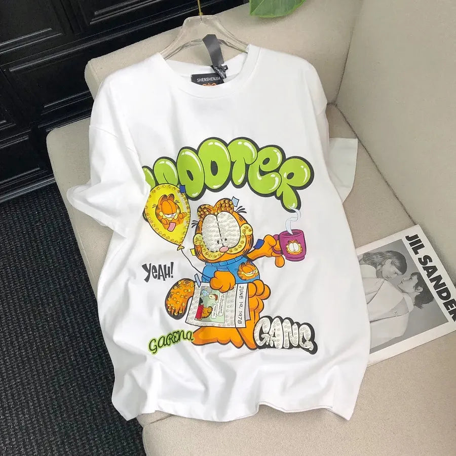 VINESU A16 - "Dooter Gang" Double-Sided Print & Hand-Embellished T-Shirt