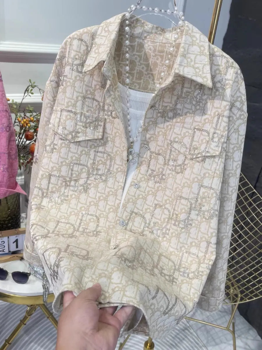 VINESU | Heavy Diamond Jacquard Denim Shirt