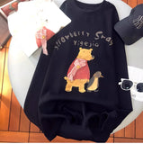 VINESU A13 - Strawberry Swan Bear & Penguin Long Sleeve Tee with 3D Scarf