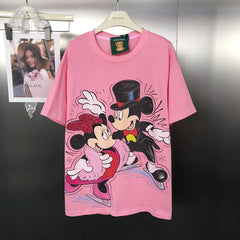 VINESU MKT09 - Vintage Couple Mouse Beaded & Sequin T-Shirt