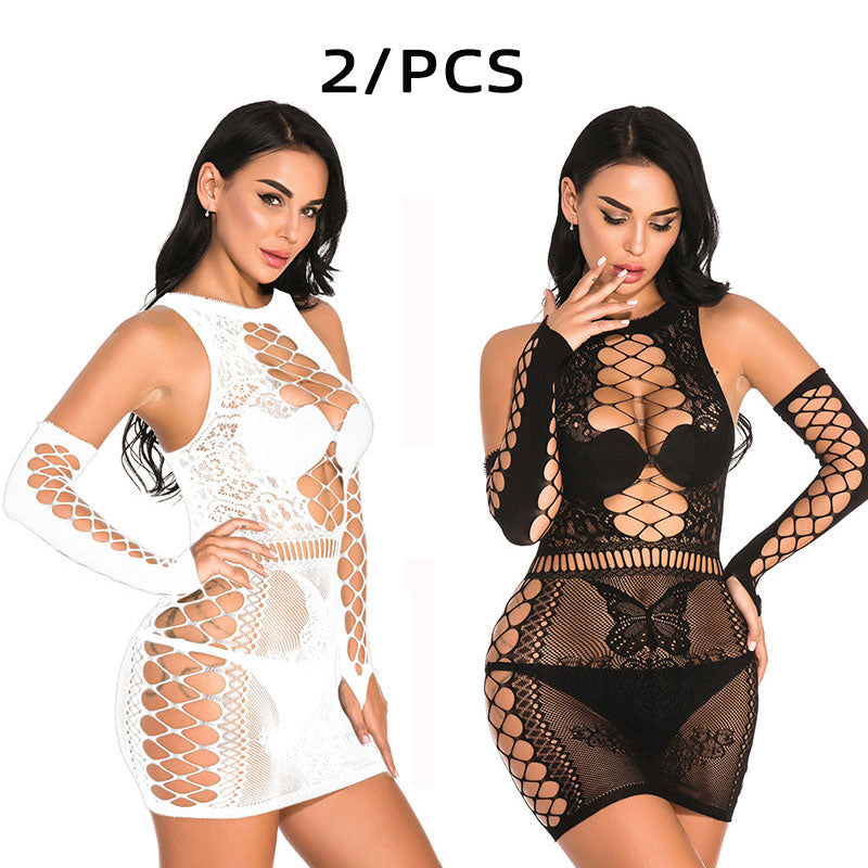 F-1 Sexy Butterfly Hip-Wrap Fishnet Lingerie