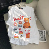 VINESU A17 - "Sweet" Bear Hand-Embellished T-Shirt