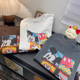 A149 - Vintage Mickey Pop Art T-Shirt - Hand-Embroidered "Street Later" Graphic Tee - 220g Premium Heavyweight Cotton
