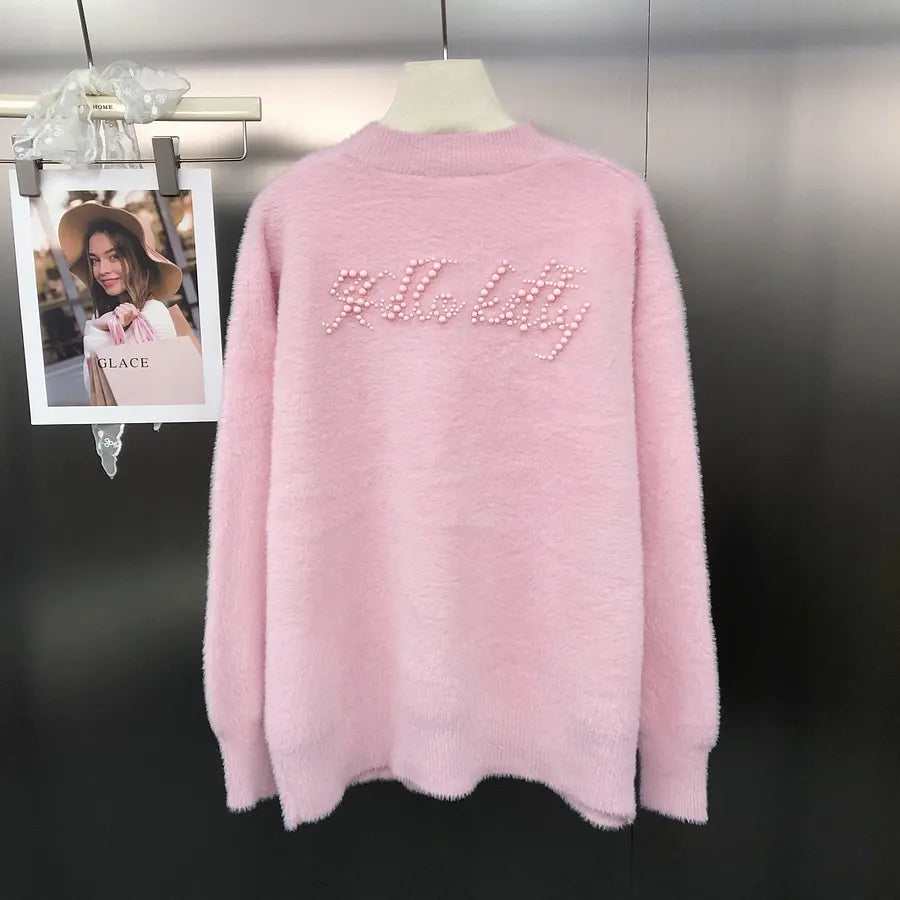VINESU Ultra-Soft Hello Kitty Sweater with Heavy-Duty Beads 🐱