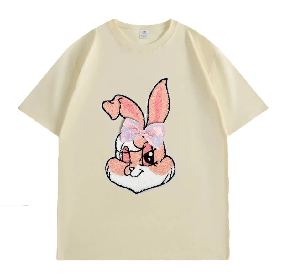VINESU Pink Bunny Heavyweight Tee