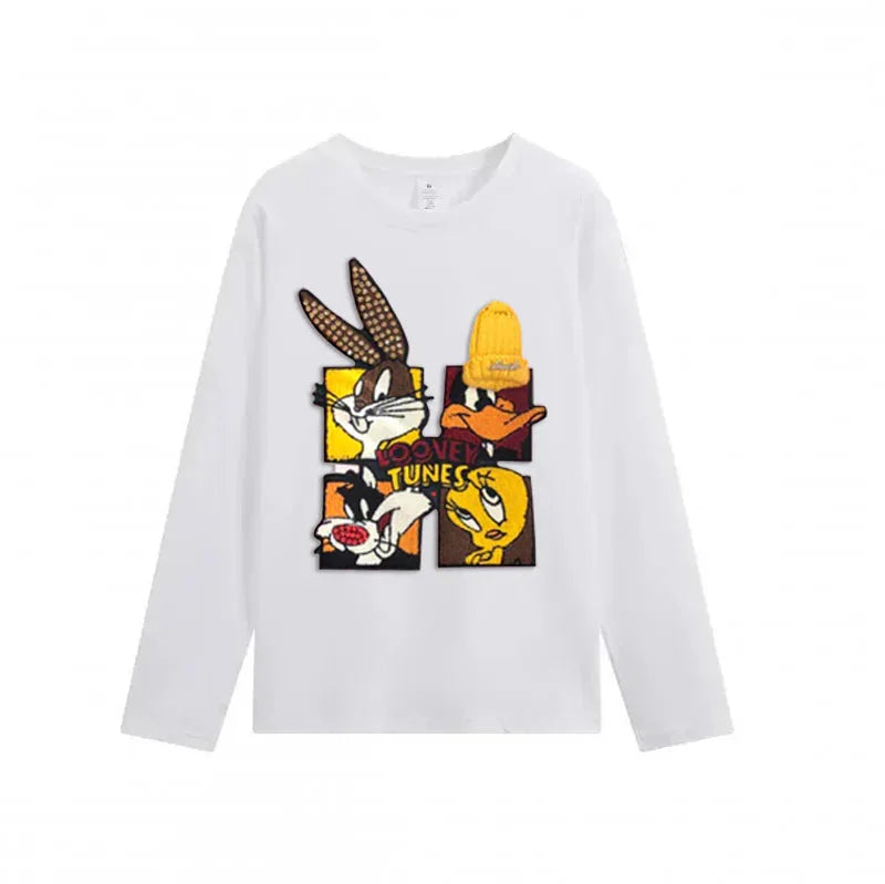 VINESU Looney Tunes - Themed Long - Sleeve T - shirt: Embrace Cartoon Nostalgia