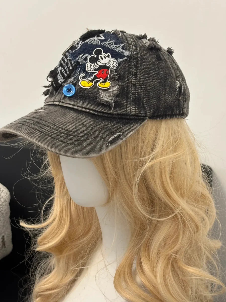 H19 - Mickey Hand-Woven Avant-Garde Deconstructed Sun Hat - Artisanal Summer Beach Headwear