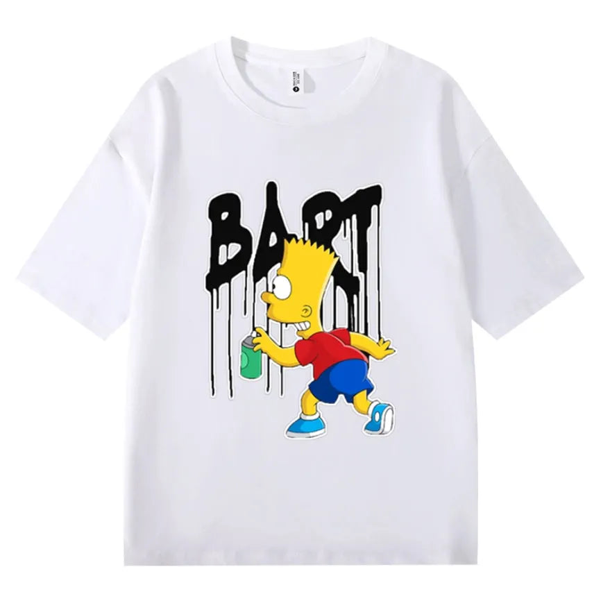 VINESU Bart-Printed Heavyweight T-shirts