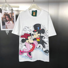 VINESU MKT09 - Vintage Couple Mouse Beaded & Sequin T-Shirt