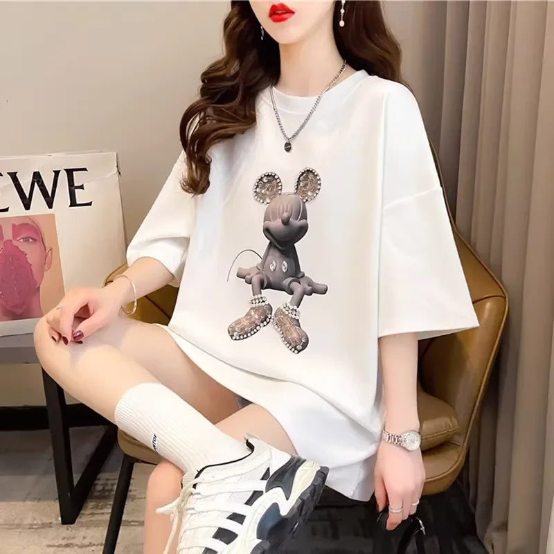VINESU MK🌟Hand-Beaded Tee – Where Craft Meets Couture