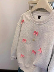 VINESU Sweet Style! Sweatshirt Covered in Pink Bows