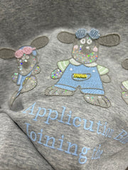 A164 - Luxury Three Bears 3D Embroidery T-Shirt - 320g Ultra-Heavyweight Cotton - Structured Boxy Fit Streetwear Top