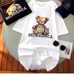 A144 - 3D Mini Pouch Patchwork Bear T-Shirt - 220g Heavyweight Pure Cotton