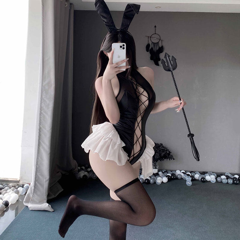 One-Piece Bunny Girl Halloween Costume Lingerie