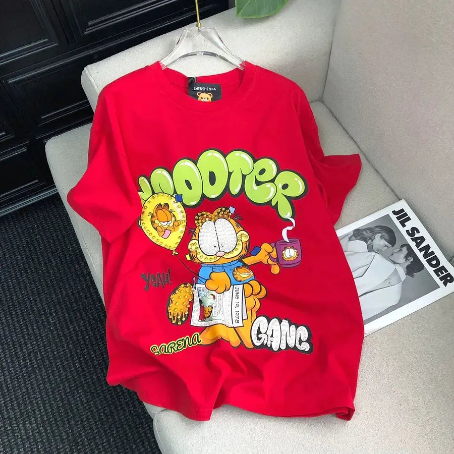 VINESU A16 - "Dooter Gang" Double-Sided Print & Hand-Embellished T-Shirt