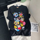 VINESU MKT06 - Y2K Retro Cartoon Gang Double-Sided Embellished Tee
