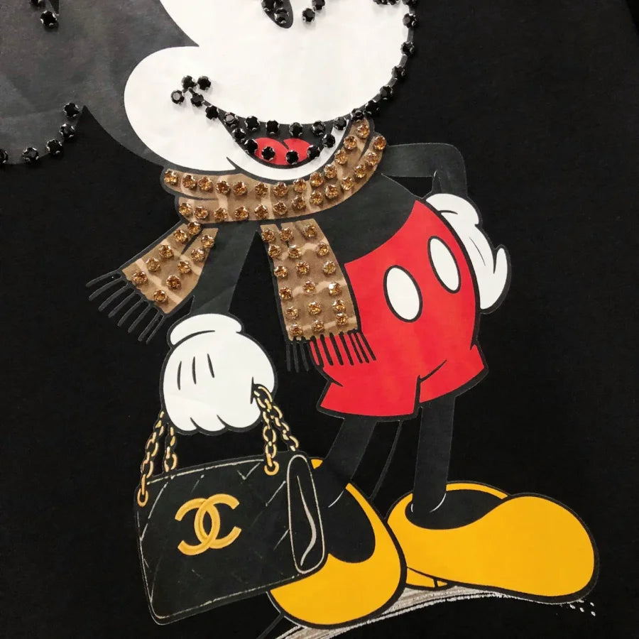 VINESU Trendy Mickey Mouse T-Shirt + Free Bandana Scarf