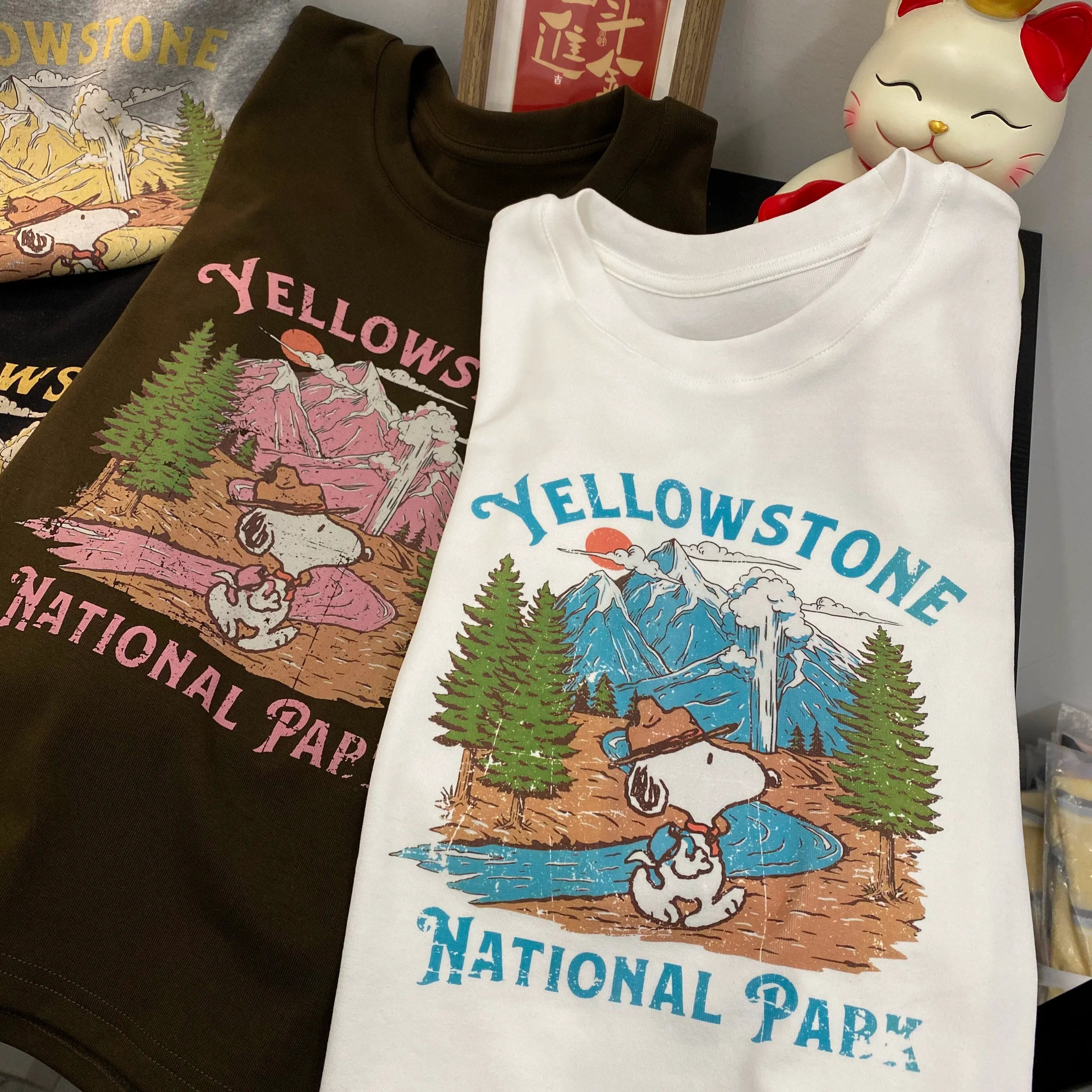 SNOOPY Graphic Cotton T-Shirt | Vintage National Park Oversized Tee