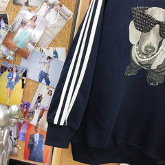 B07 - Dachshund Rhinestone Heavyweight Crewneck Sweatshirt