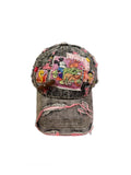H24 - Vintage Mickey Mouse Patchwork Denim Baseball Cap – Unisex Casual Two-Tone Dad Hat