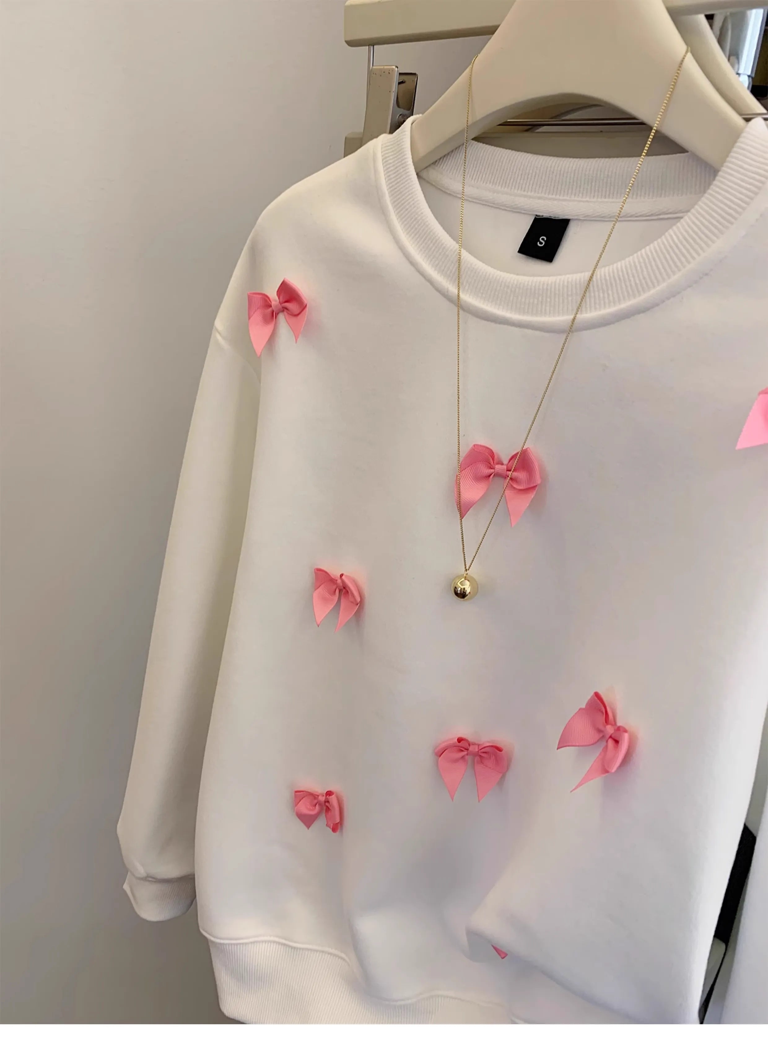 Sweet Style!  Sweatshirt Covered in Pink Bows
