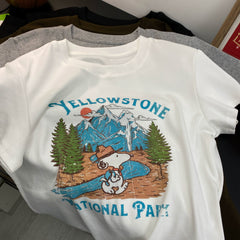 SNOOPY Graphic Cotton T-Shirt | Vintage National Park Oversized Tee