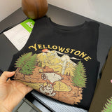 SNOOPY Graphic Cotton T-Shirt | Vintage National Park Oversized Tee