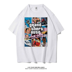 G1 - GTA Vice City Inspired Graphic Tee | 320G Heavyweight Cotton Oversized Game Streetwear T-Shirt Unisex