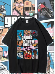 G1 - GTA Vice City Inspired Graphic Tee | 320G Heavyweight Cotton Oversized Game Streetwear T-Shirt Unisex