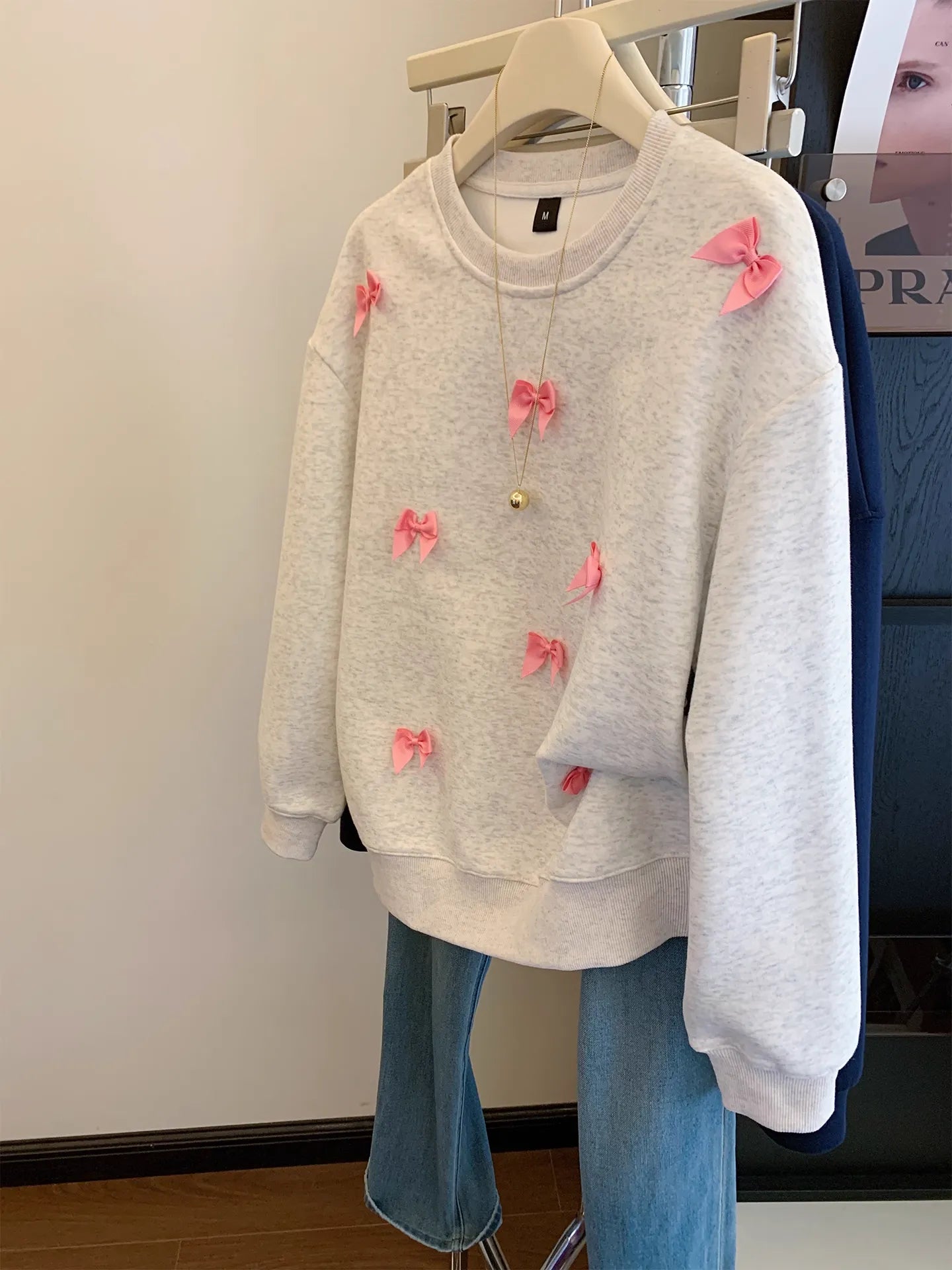 Sweet Style!  Sweatshirt Covered in Pink Bows