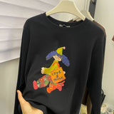 Whimsical Cartoon Graphic Long Sleeve Tee | Cute Casual Streetwear Top
