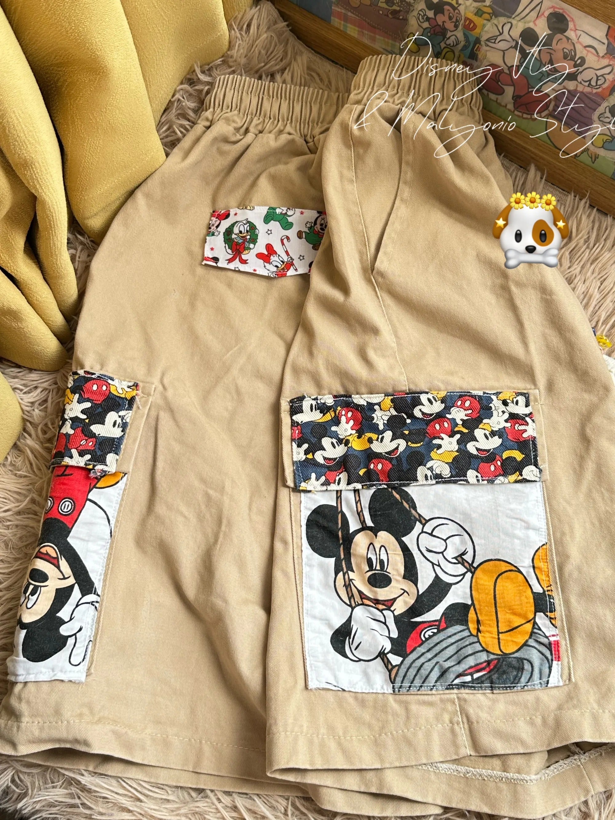 A203 - Mickey Summer 5″ Shorts – Cute, Cool & Chic with Candy Drawstring 🍬🐭