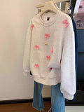 Sweet Style!  Sweatshirt Covered in Pink Bows