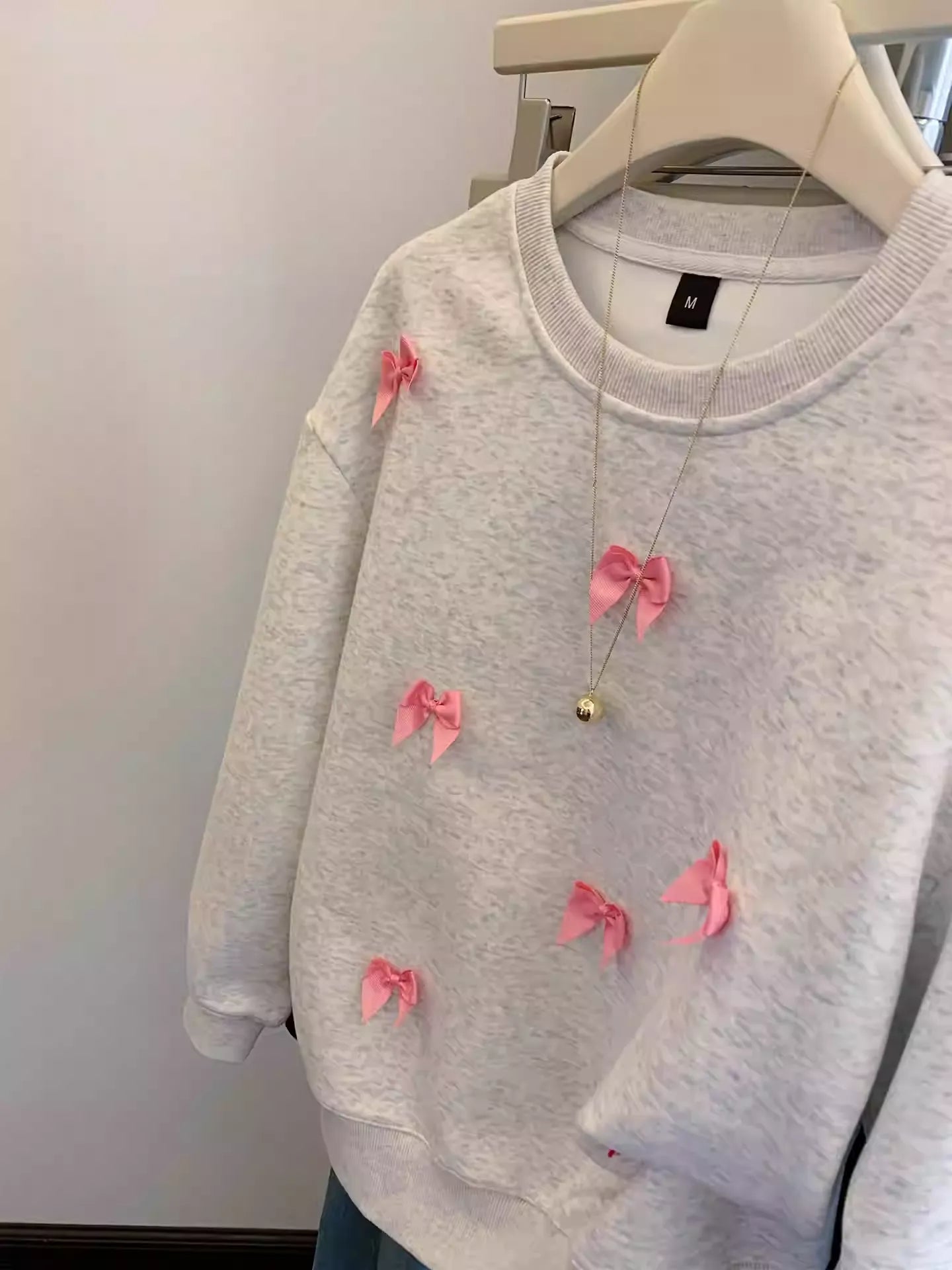 Sweet Style!  Sweatshirt Covered in Pink Bows