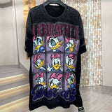 Washed Rhinestone Daisy Graphic T-Shirt | Oversized Statement Tee