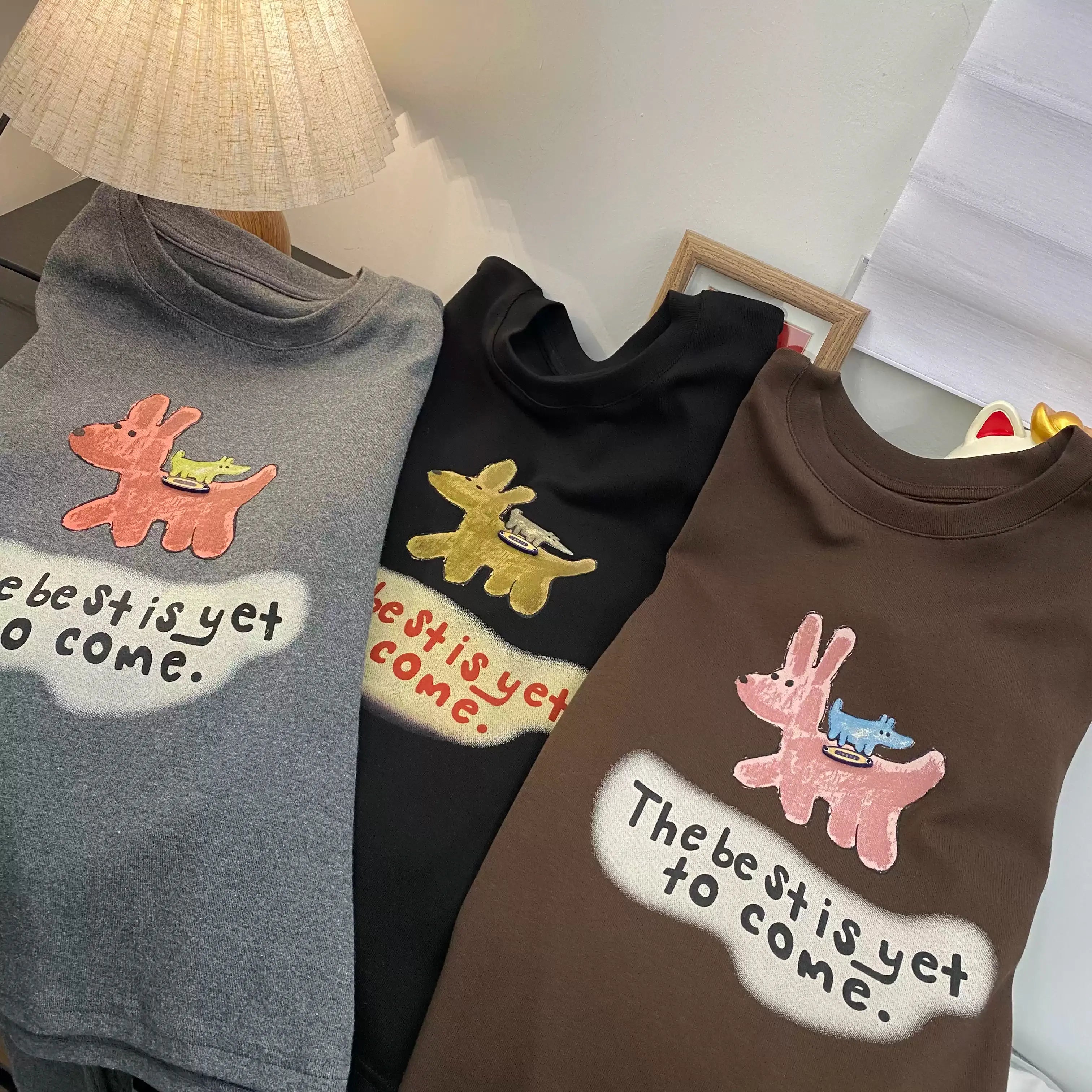Cute Animal Graphic Tee | Handmade Label Detail Cotton Oversized T-Shirt